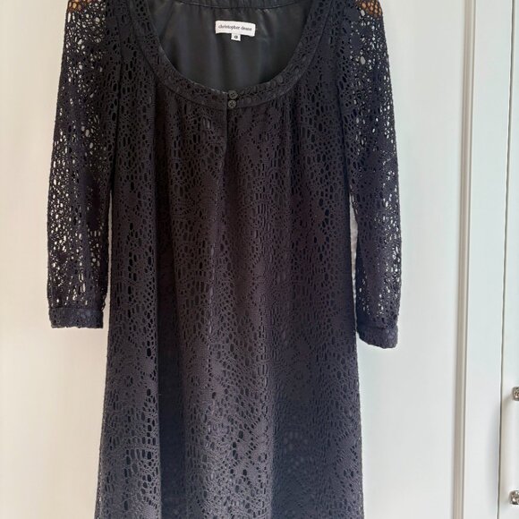 CHRISTOPHER DEANE Black Cocktail/Party Mini Lace Dress | Size: 0 - Picture 3 of 5